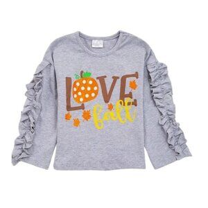 Toddler Girls‎ Love Fall Ruffled Sleeve Top 18-24M